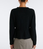 Jardin des Orangers Peplum wool and cashmere cardigan