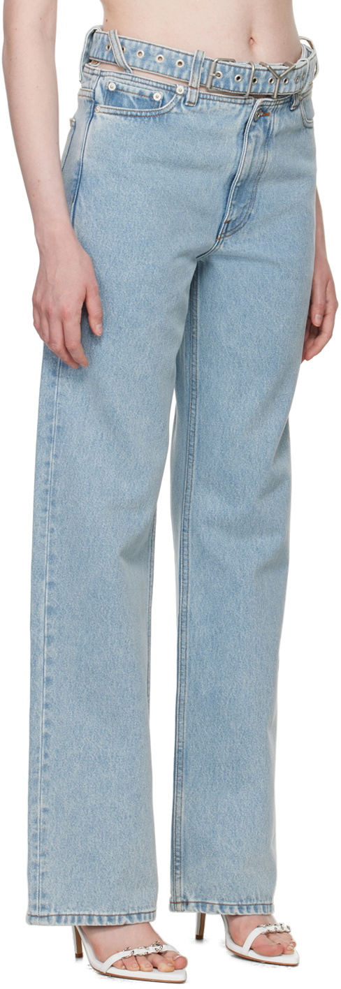 Y/Project Blue Y Belt Jeans