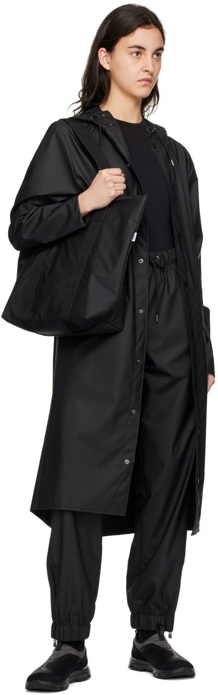 RAINS Black Longer Coat
