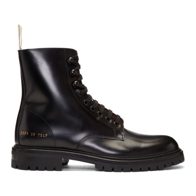Photo: Common Projects Black Combat Boots
