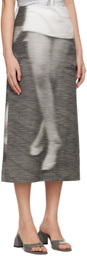 ELLISS Gray Dancing Midi Skirt