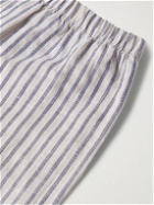 Hanro - Anteo Striped Linen and Cotton-Blend Pyjama Trousers - Neutrals