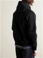 Noah - Logo-Embroidered Cotton-Jersey Hoodie - Black
