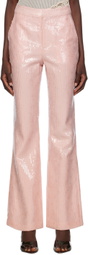KIM SHUI Pink Paillette Pants