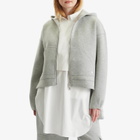 STEL Women's Split Hem Hoodie in Grey Melange