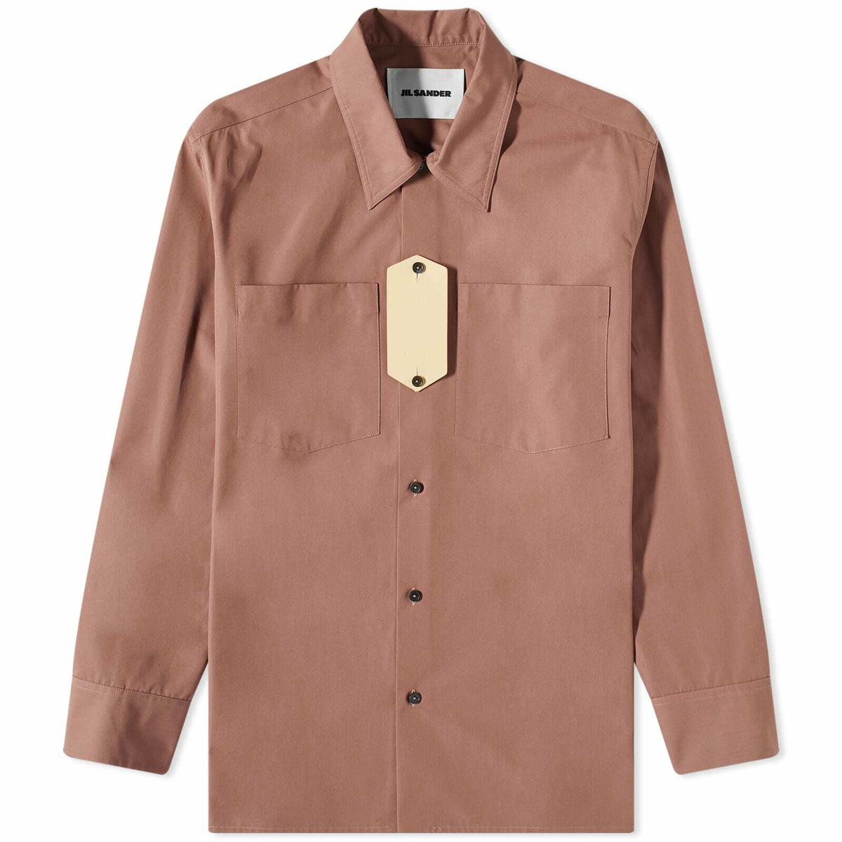 jil sander pocket detail canvas shirt