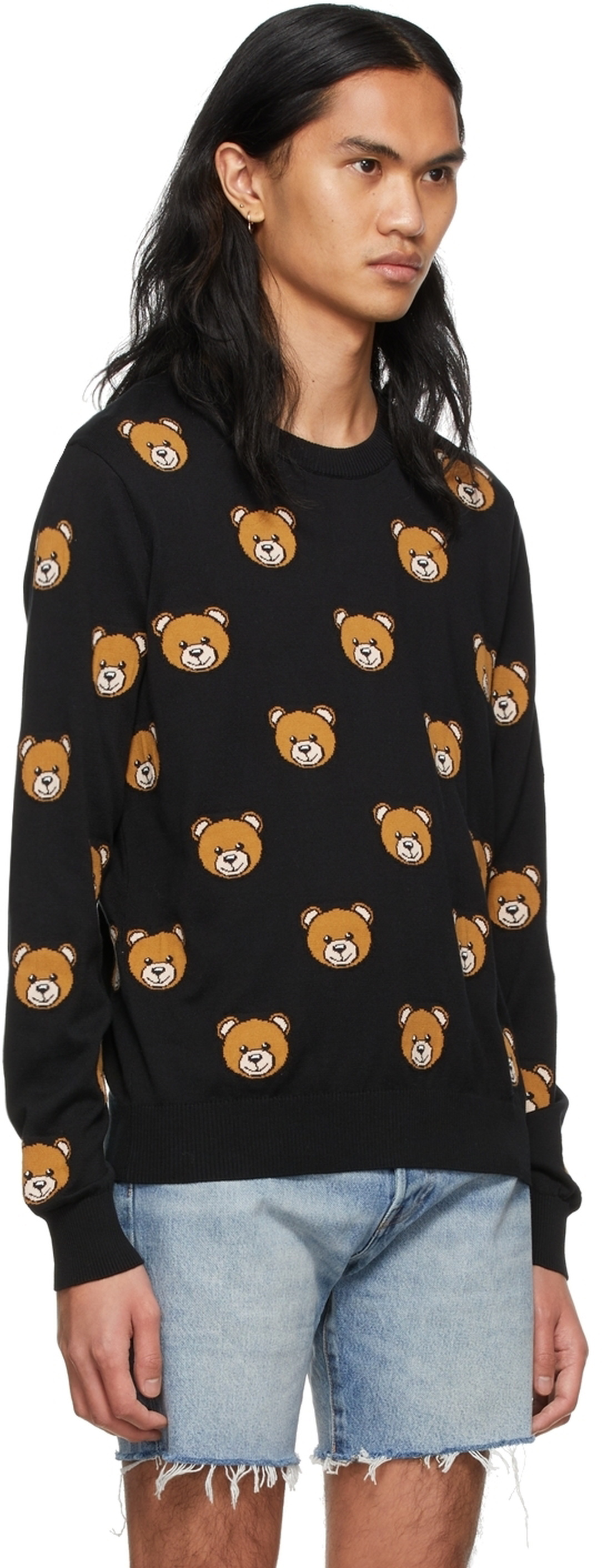 Black Teddy Bear Sweater - Antonia