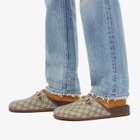 Gucci Men's GG Jacquard Horsebit Mule in Beige