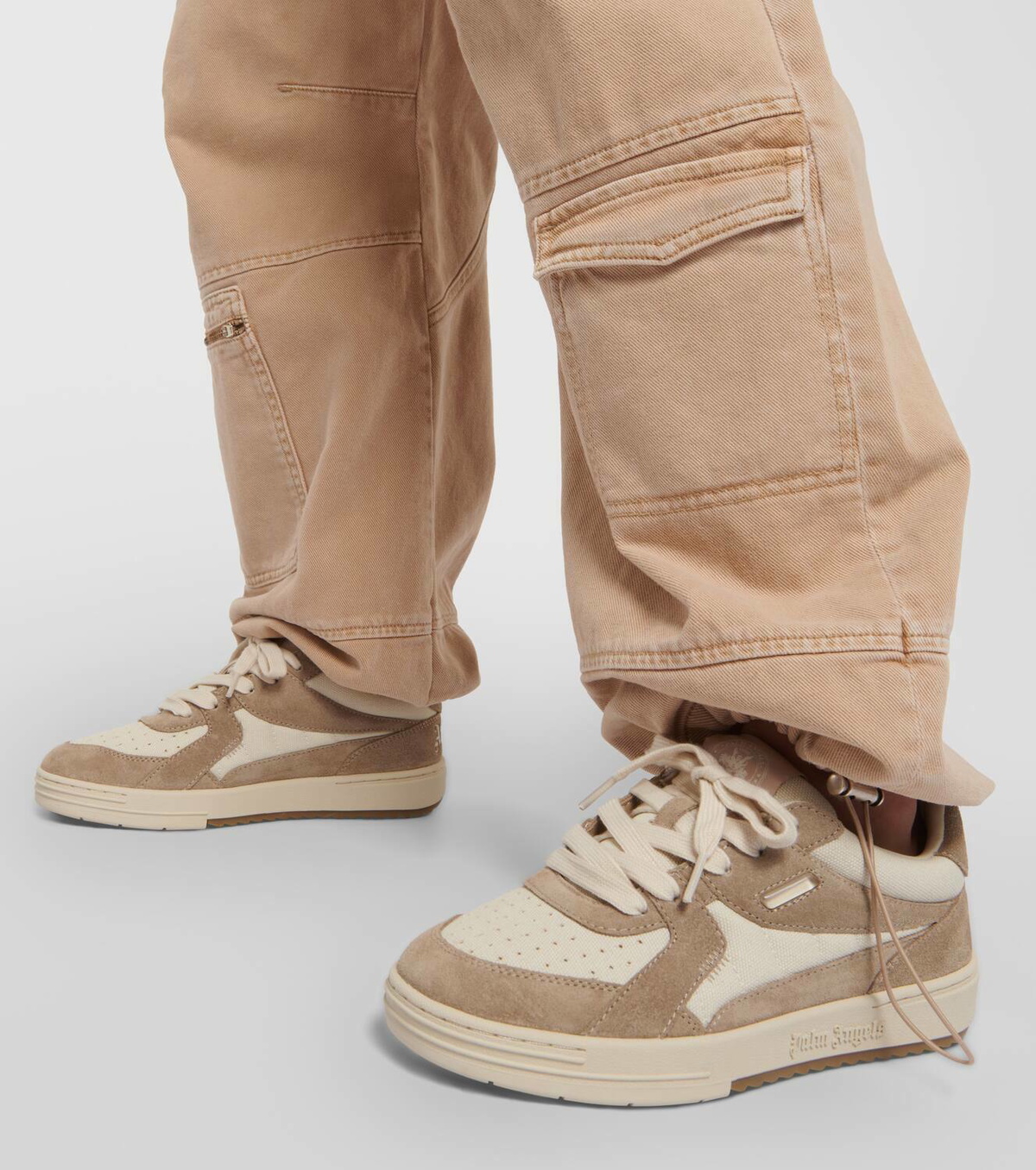 スニーカー PALM ANGELS UNIVERSITY SUEDE SNEAKER Men's luxury sneakers - University sneakers in beige suede