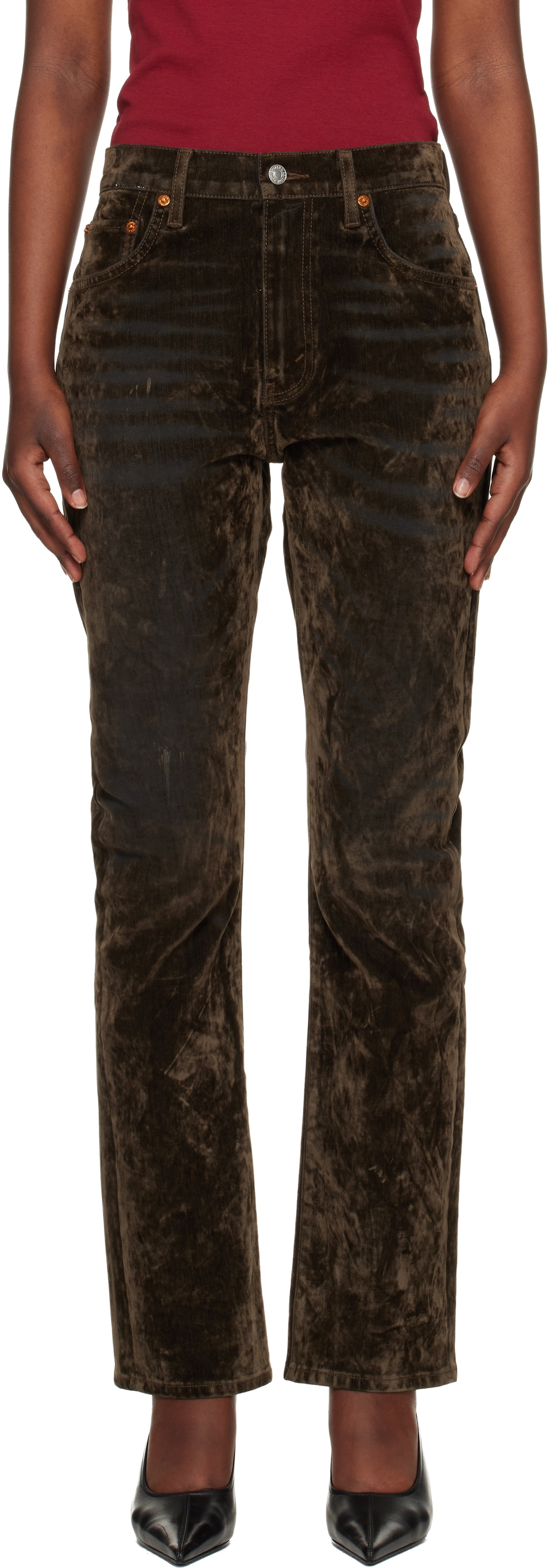Re/Done Green 'The Blondie' Jeans