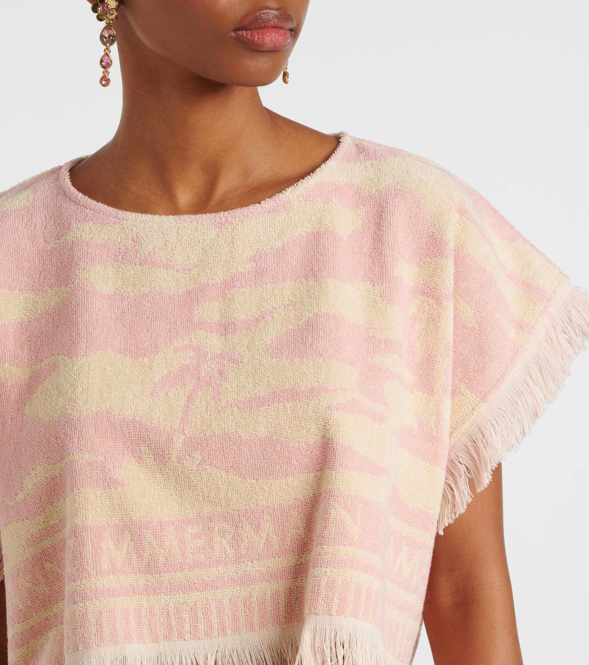 Tシャツ・カットソー ZIMMERMANN TOP MAXINE Zimmermann Maxine cotton terry crop top Zimmermann