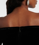 Roland Mouret Off-shoulder velvet top