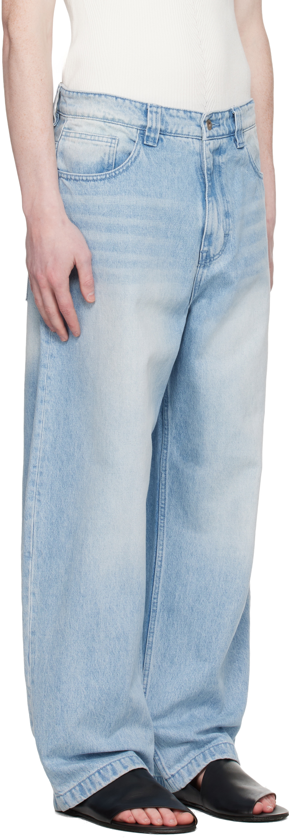 COOR Blue Washed Baggy Fit Jeans
