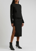 Courrèges Zip-embellished Wool-blend Jacket Black