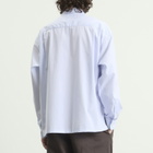 TTT MSW Men's Regular Collar Shirt in White Stripe
