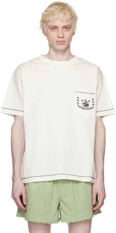 Photo: Bode White Sailboat Pocket T-Shirt