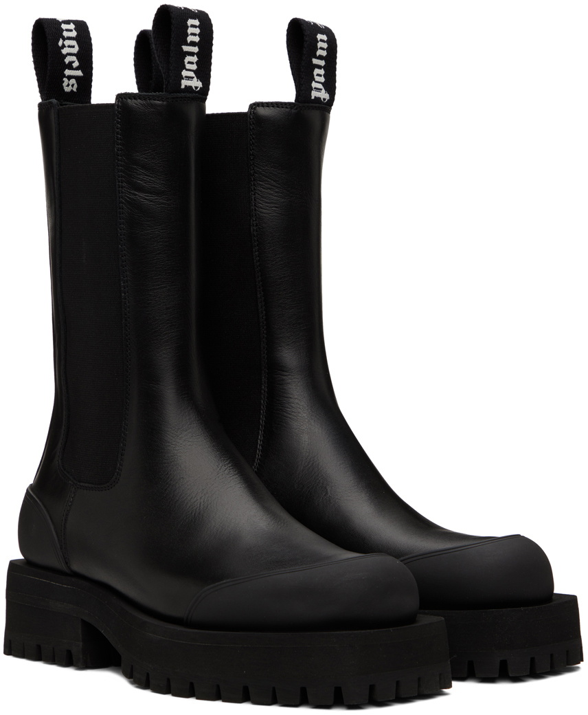 Pa Ankle Combat Boots in black - Palm Angels® Official