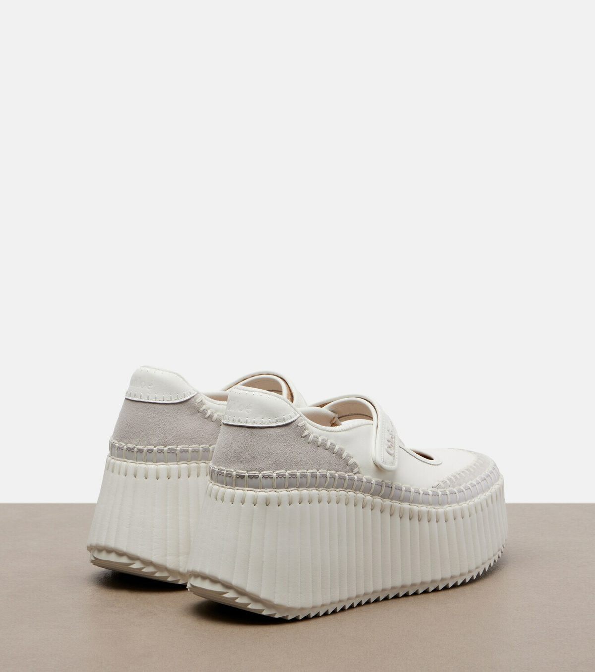 Chloé Nama leather platform sneakers