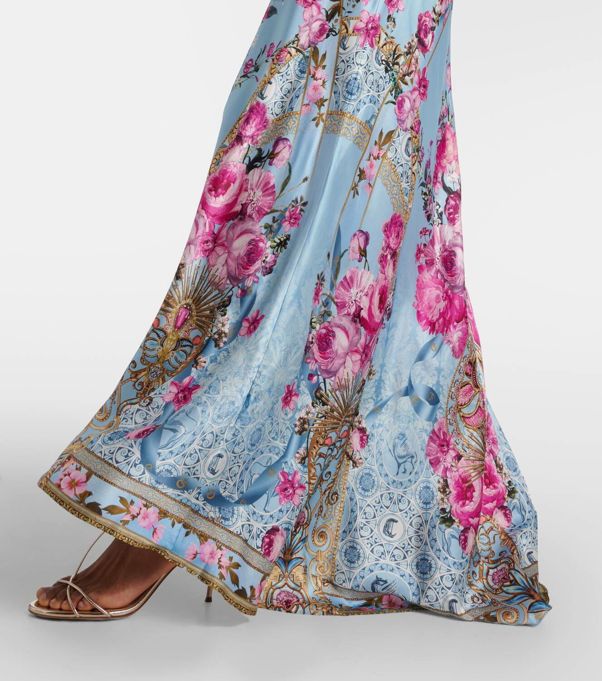 【Camilla】フローラル embellishedシルク maxiスカート Camilla Floral embellished silk maxi dress Camilla