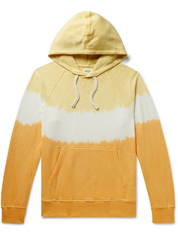 Photo: Hartford - Tie-Dyed Cotton-Jersey Hoodie - Yellow