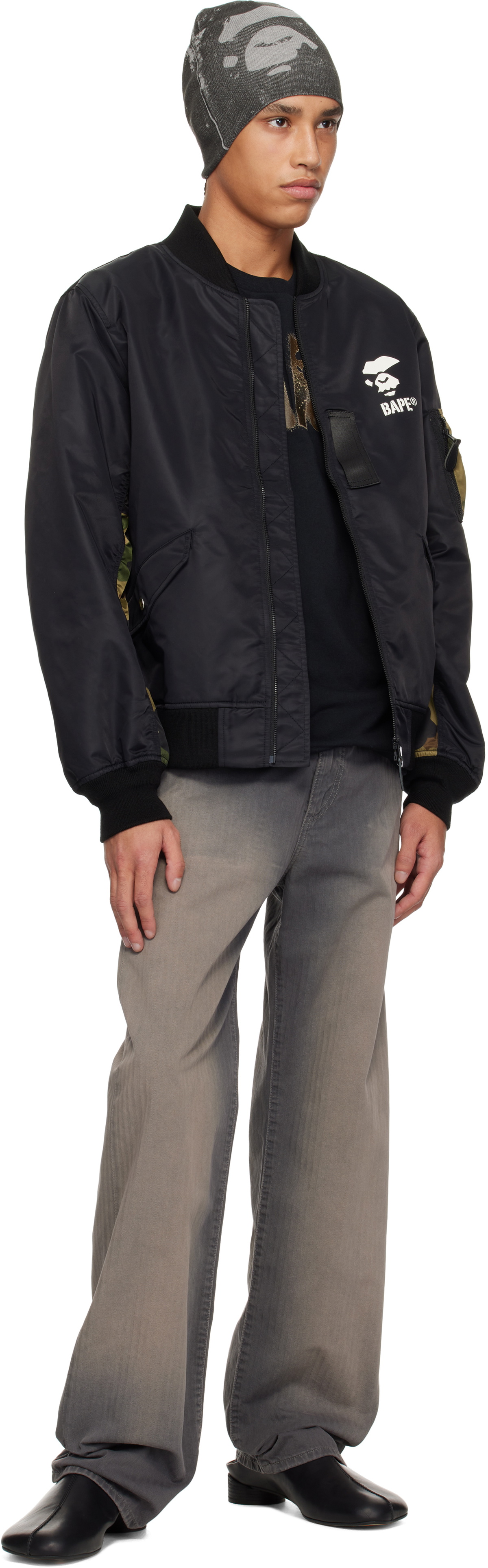 BAPE Black 1st Camo Bomber Jacket