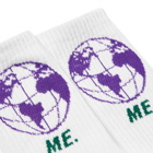 Melody Ehsani Women's ME. Worldwide Sock in White