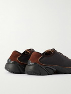 Our Legacy - Klove Leather and Suede-Trimmed Canvas Sneakers - Brown