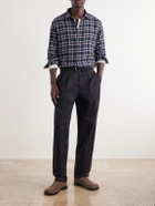 Rag & Bone - Wide-Leg Pleated Stretch Cotton-Twill Trousers - Black