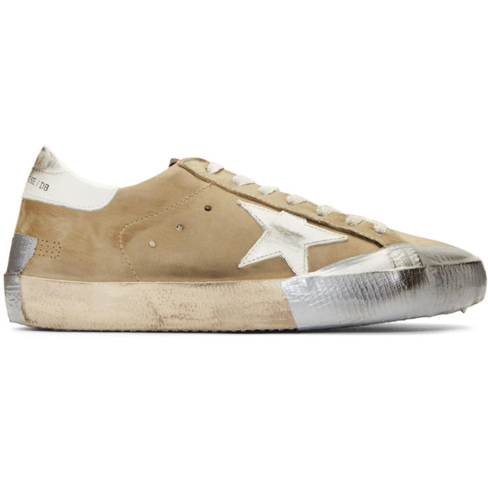 Photo: Golden Goose Green Nubuck Superstar Sneakers