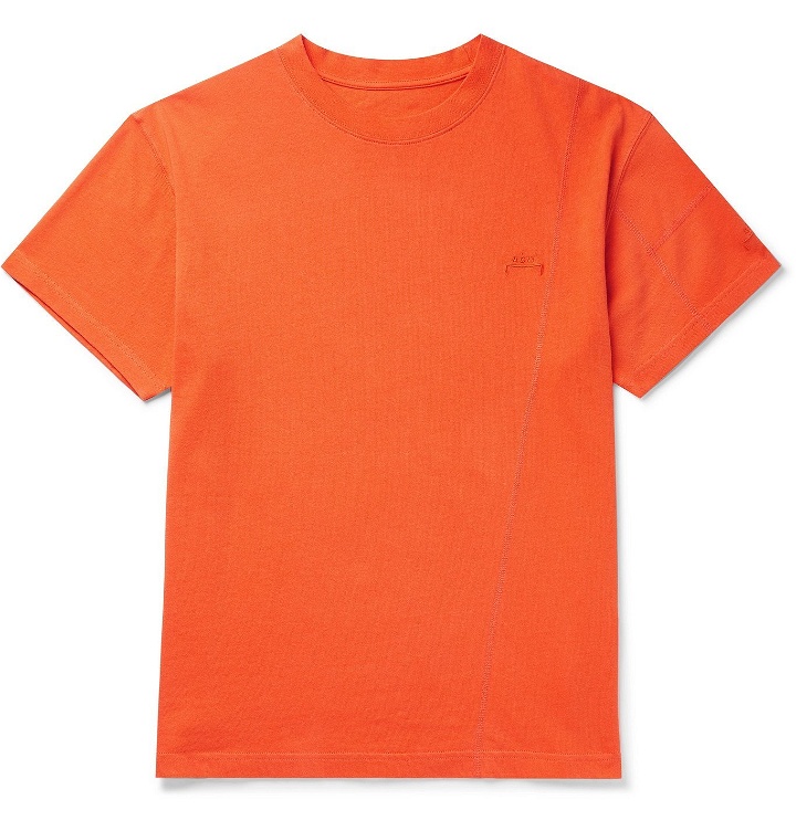 Photo: A-COLD-WALL* - Logo-Embroidered Cotton-Jersey T-Shirt - Orange