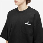 Anglan Men's Hidden Wappen Pocket T-Shirt in Black