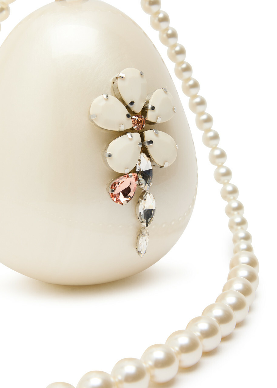 Simone Rocha Pearl Micro Egg Embellished Acrylic Cross-body bag - One Size