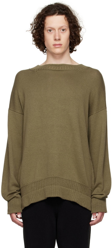 Photo: Margaret Howell Green Simple Guernsey Sweater