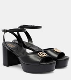 Gucci Double G leather platform sandals