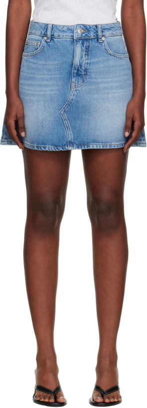 Photo: Holzweiler Blue A-Line Denim Miniskirt