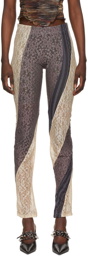 Rave Review Beige & Grey Lace Ozzy Trousers