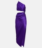 The Sei One-shoulder cutout silk midi dress