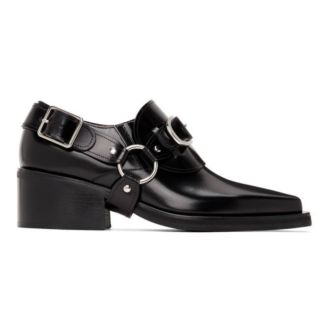Photo: Y/Project Black Leather Buckle Loafers