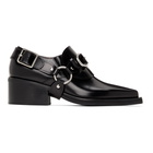 Y/Project Black Leather Buckle Loafers