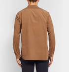 Camoshita - Grandad-Collar Cotton-Corduroy Shirt - Men - Camel