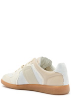 Maison Margiela Replica Panelled Canvas Sneakers Cream