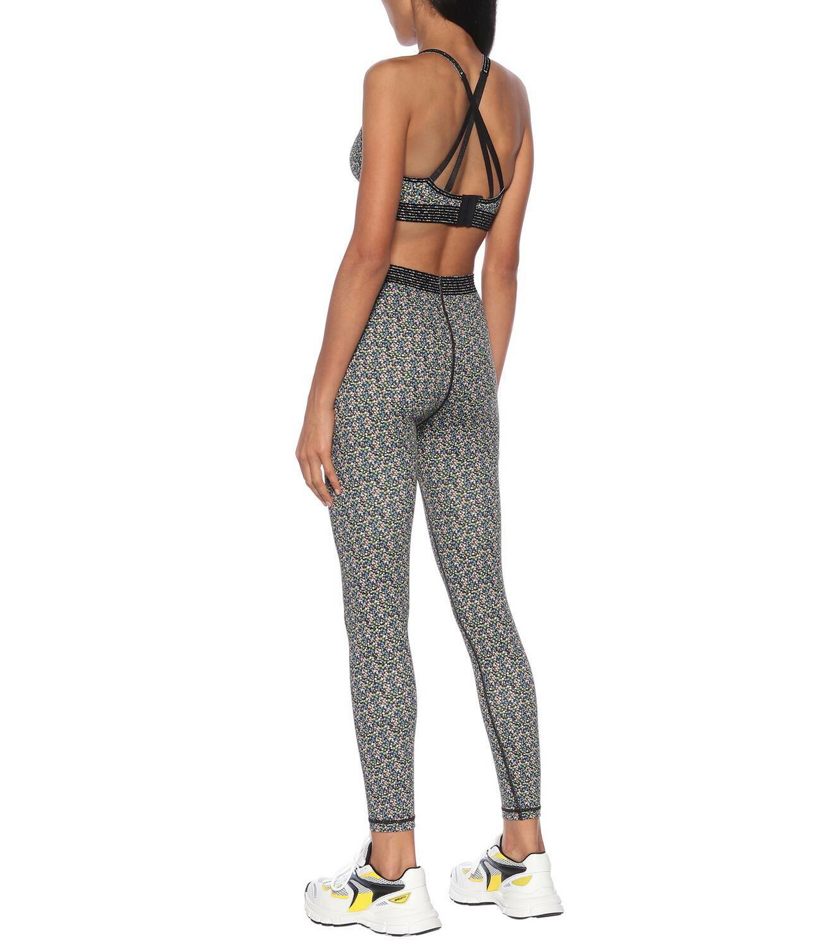 Adam Selman Sport Floral bonded nylon sports bra