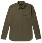 Belstaff - Pitch Logo-Appliquéd Garment-Dyed Cotton Oxford Shirt - Green