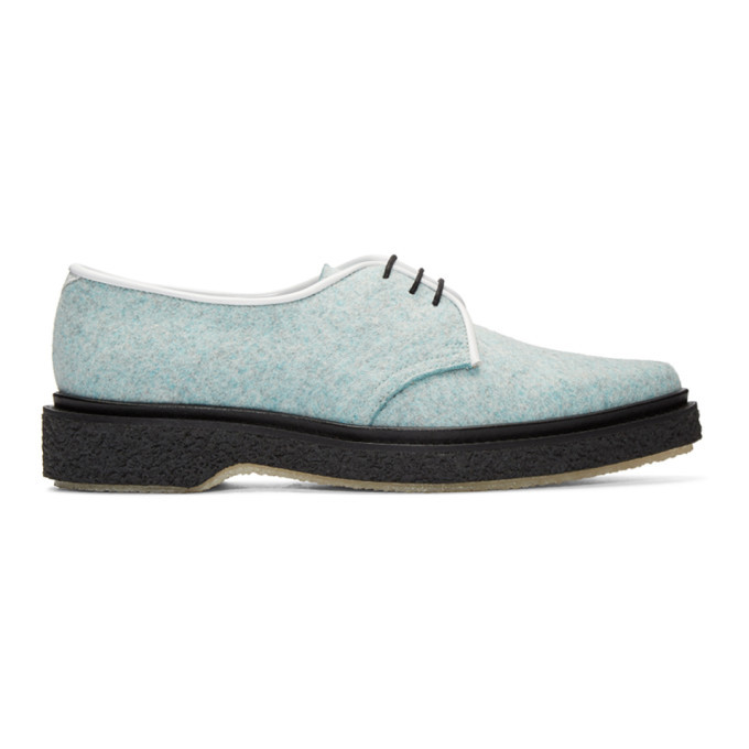 Photo: Adieu Blue Felted Wool Derbys