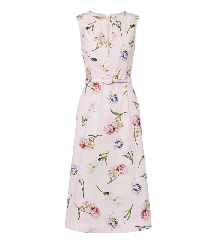 Photo: Oscar de la Renta Floral cotton-blend poplin midi dress