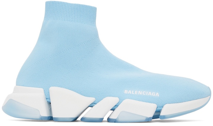 Photo: Balenciaga Blue Speed 2.0 Sneakers