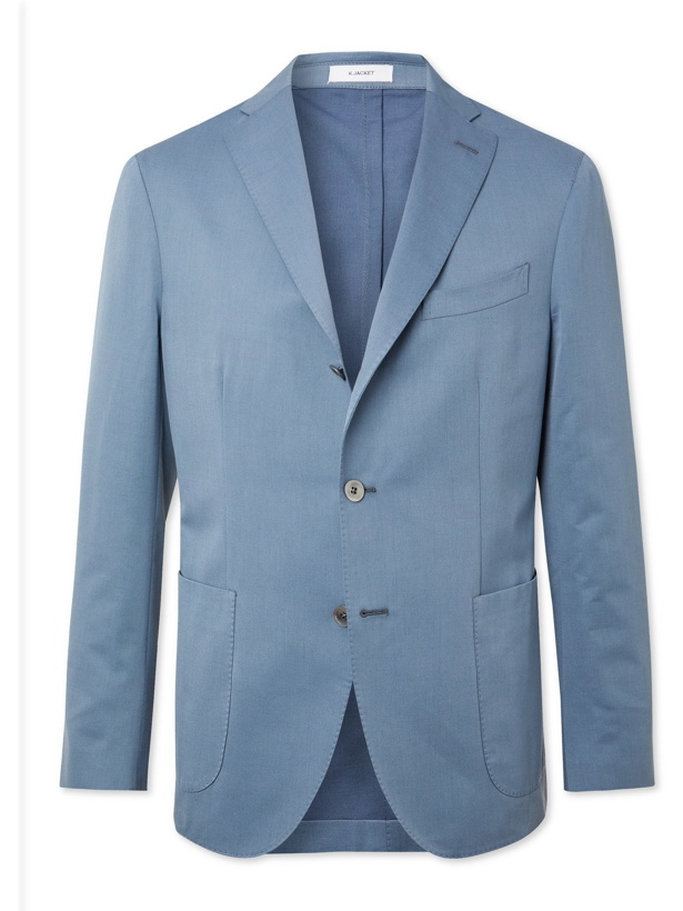 Photo: BOGLIOLI - Solaro Wool and Cotton-Blend Suit Jacket - Blue