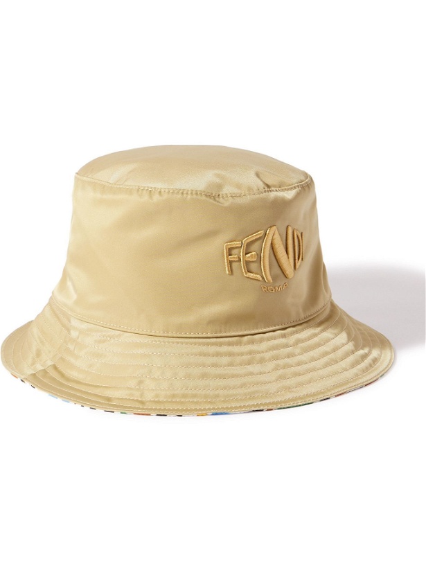 Photo: Fendi - Reversible Logo-Detailed Shell Bucket Hat