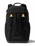 TOM FORD - Leather-Trimmed Logo-Appliquèd Nylon Backpack