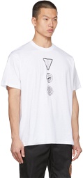 Burberry White Badge Print T-Shirt